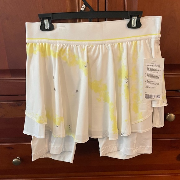 NWT Lululemon Court Rival Tennis Skirt w/ Extended Bike Short Liner Super Sporty - Picture 5 of 9